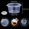 50Pcs Small Plastic Containers with Lids, 50ML Plastic Pots with