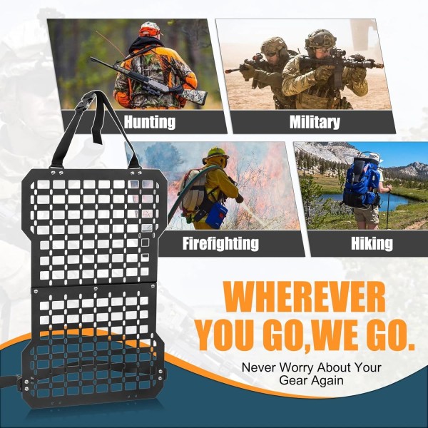 dxgtoza MOLLE Panel Universal vehicle SeatBack Gun Mount Rack Storage