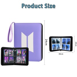 Photocards Binder 400 Pockets Album Photo Card Holder Collection Merch for Army Fans Gifts