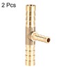 sourcing map Tee Brass Barb Fitting Reducer 3 Way, Fit