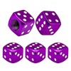 WALWAL Metal Tire Valve Caps, 5 PCS Dice Aluminum Stem