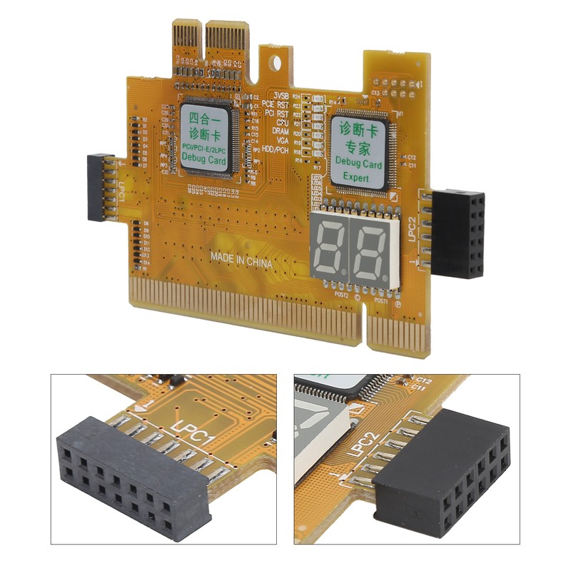 Desktop Diagnostic Card PCI PCIE 2LPC 4in1 Analyzer Motherboard 2Bit