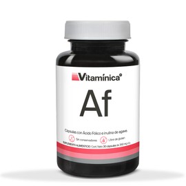 Vitaminica Suplemento de Ácido Fólico para Mujeres, 90 Cápsulas, 390 mg de Vitamina B9 por Cápsula, Para Apoyo Prenatal Durante el Embarazo, Libre de Gluten, Con Fibra Prebiótica (Inulina de Agave), Ideal para 90 Días.