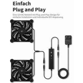 upHere gaming AC 220 V PC Fan, 120 x 25 mm Fan PC, Dual Ball Bearing with 5 Adjustable, 120 mm Fan, with AC Speed Control, DC Fan, 12 V Cooling Fan for PC Laptop, U3DC2 (Pack of 2)