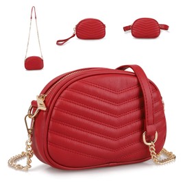 GLITZALL Cross Body Bag for Women Ladies Shoulder Bags Small PU Leather Belt Bag Waterproof Handbags Casual Fashion Messenger Bags 3in1