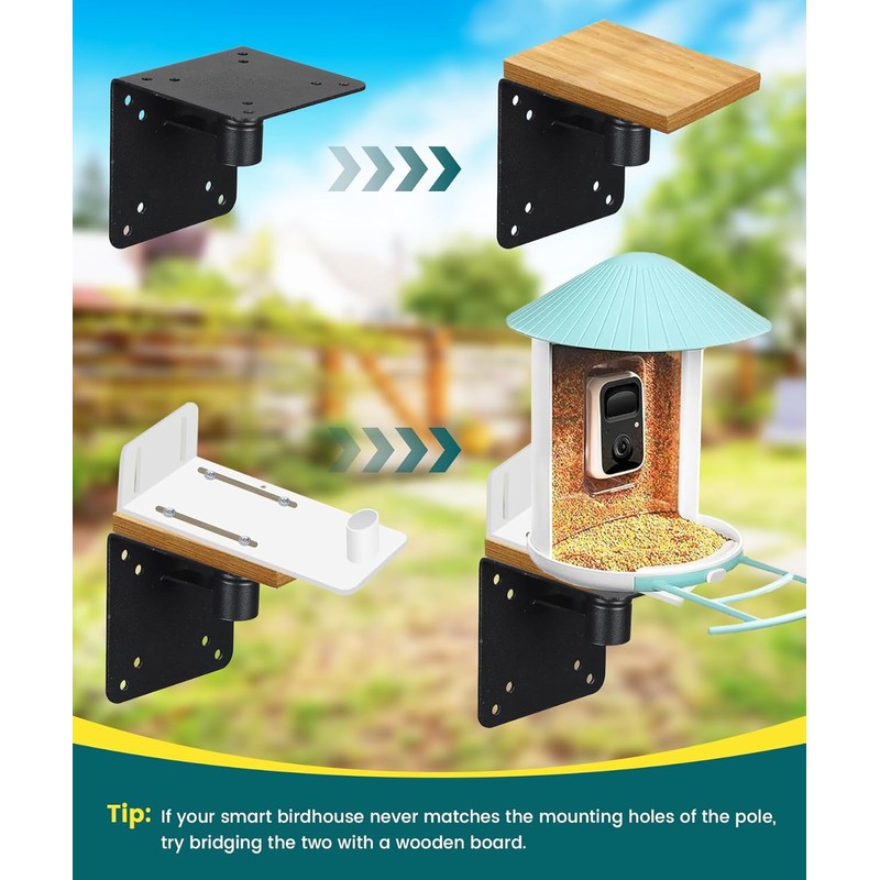 75" Heavy Duty Bird Feeder Pole, 1" Metal Adjustable Outdoor