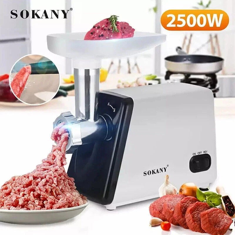 Zuguachi Meat Grinder Electric Commercial Antique Stainless Steel Food Processor
