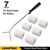 Hanpex Double Roller Brush, Paint Roller Covers, Paint Rollers Naps,