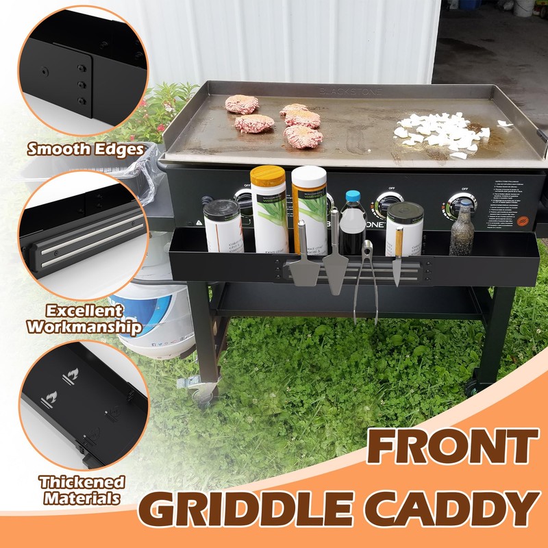 MOASKER Front Griddle Caddy for Blackstone 36" Griddle, Accessories Storage