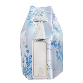Pet Urn Silk Plum Urn Cover Bag Only, Kaimyo Seal, Urn Cover, 4 Size, Blue