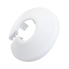 Rierdge 8 Pcs 16mm Pipe Cover Decoration PVC Radiator Escutcheon