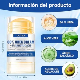 Crema Hidratante Urea 60 para Pies - Crema Hidratante para Pies y Manos - Exfoliante para Piel Seca (40g)