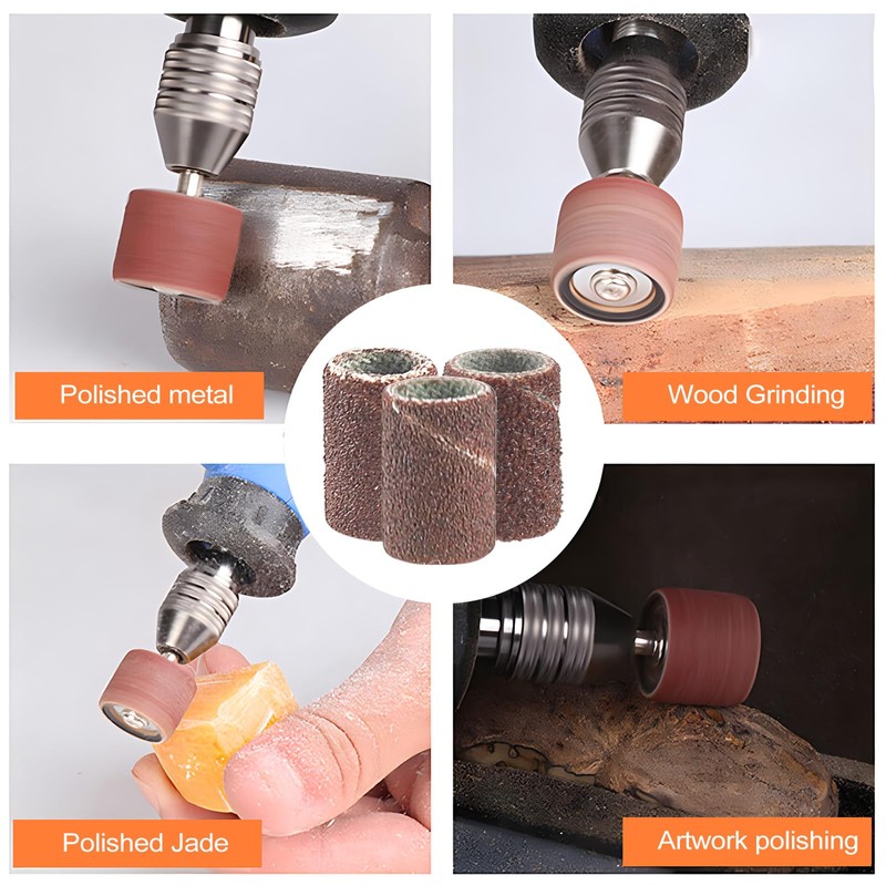 LPZMPZ Pack of 242 Sanding Sleeves Nail Cutter with 80/120/180