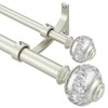 Double Curtain Rods 36 to 72 Inches(3-6 Feet) with Solid