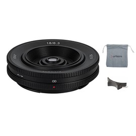 7artisans 18mm F6.3 II APS-C Frame Manual Focus Standard Prime Lens Pancake Lens for Fuji X Mount XF Mount Camera X-T3 X-T4 X-T20 X-T30 X-S10 X-A5 X-A7 X-E1 X-H1 X-PRO1 X-PRO2 etc.