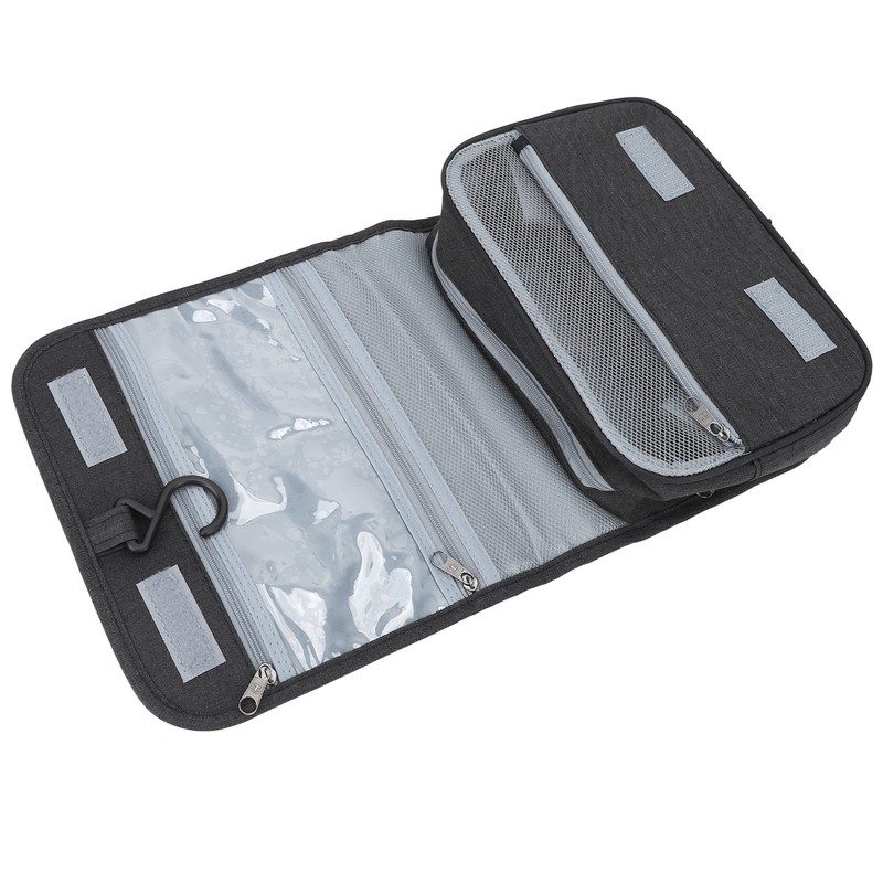 Hanging Toiletry Bag Large Capacity Grid Interlayer Classification Storage Waterproof