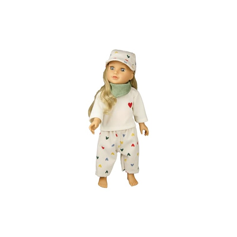 Heless 1531 - Cappellino per Bambole ''Heart Confetti'' in Beige