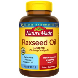 Nature Made Flaxseed Oil 1000mg, 100 Softgels