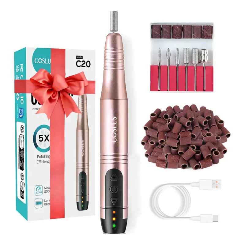 Torno para Uñas Inalámbrico Coslus C20 Profesional con 20000 RPM