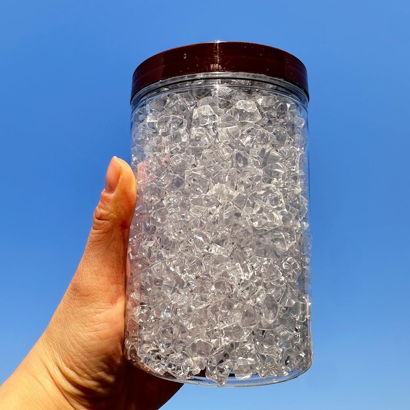 700PCS Fake Ice Cubes, 11 x 14 mm Acrylic Vase