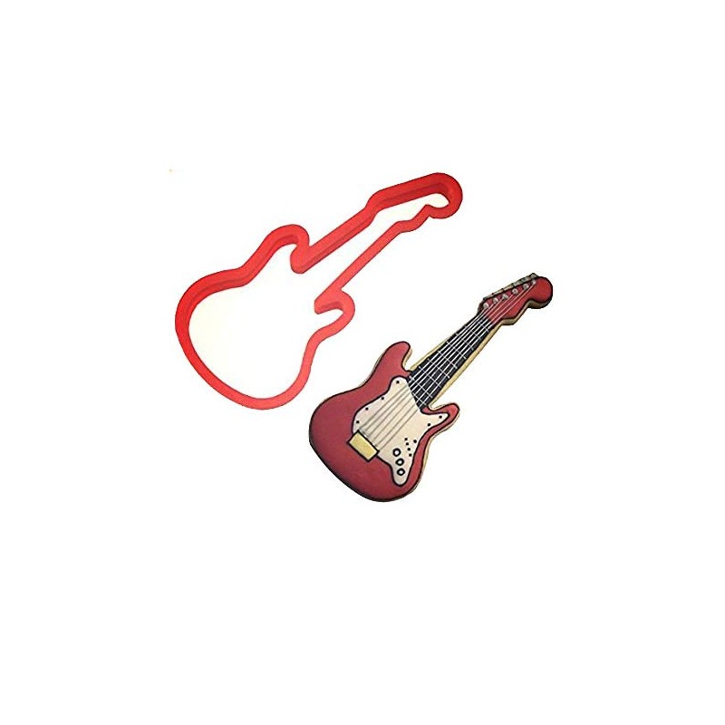 CookieCutterCom Brand Electric Guitar Cookie Cutter 7 inch – 3d