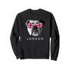 London UK English Bulldog Sunglasses Flag Souvenir Sweatshirt