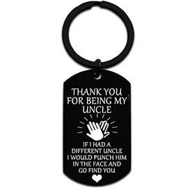 Uncle gifts Funny Keyring Gift for Uncle from Nephew Niece Key ring Uncle Gifts For Birthday Christmas Thanksgiving Thank You Fathers Day Gift keychain
