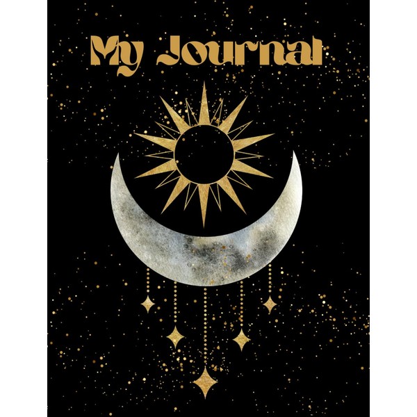 My Journal -: Mystical Design with crescent moon and stars