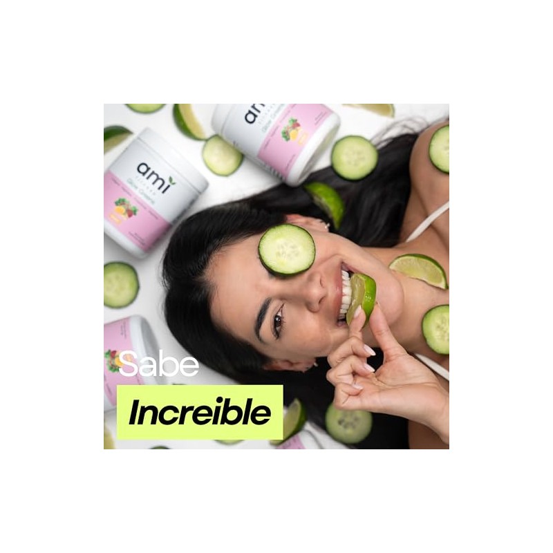 Ami Glow Greens Jugo Verde Polvo Colágeno Probióticos Superfoods Enzimas