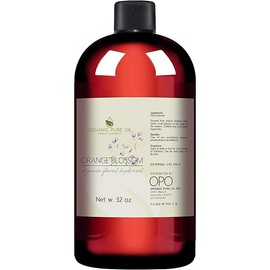 Orange Blossom Water - Pure, Steam Distilled, Floral Neroli Hydrosol - 32 oz Cleansing Facial Toner, Revitalizing, Moisturizing Body Cleanser, Natural Body Bulk Refill, for All Skin Types