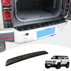 YIWANG For Land Rover Defender 90 110 2020-2022 Car Styling ABS Black Car Rear Bumper Plate Cover Trim Stickers for Defender Auto Accessories (Stainless Steel-Black)