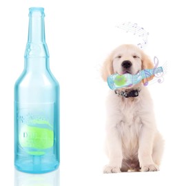 SUOXU Squeaky Dog ​​Toys, Rubber Bottle Toys With Tennis Balls for Small Medium Dog Outdoor Training Summer Swimming Pool Interactive Puppy Chew Teeth Cleaning Care