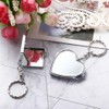 Galepromot Compact Mirror, Heart Shaped Metal Portable Folding Mirror Key