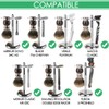 Linkaidea Razor and Brush Stand Holder, Deluxe Men's Stainless Steel
