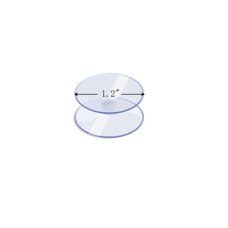 AQUANEAT 20 Pack 0.8/1.2 Inch Double Sided Suction Cups for