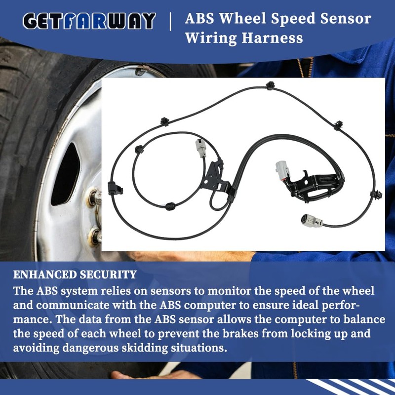 Getfarway ABS Wheel Speed Sensor Wiring Harness 89516-0C050 Compatible with