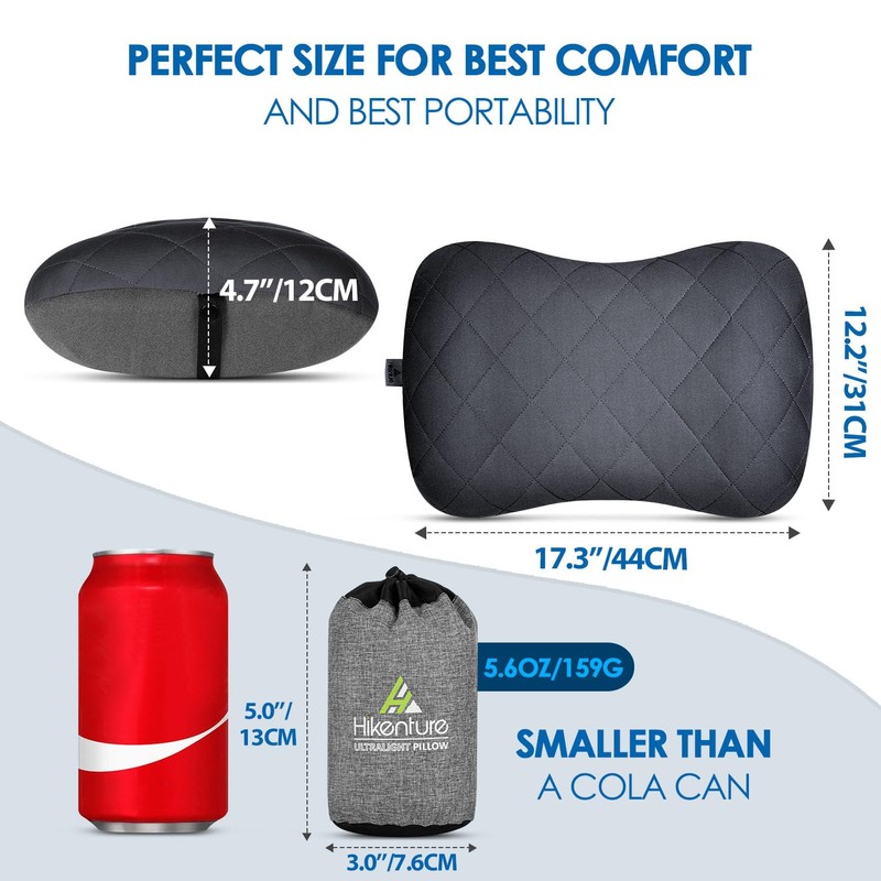 Hikenture Ultralight Inflatable Pillow with Removable Cover for Neck Lumber