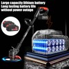 Cordless Weed Wacker with 2 Batteries, Electric Grass Trimmer, Adjustable