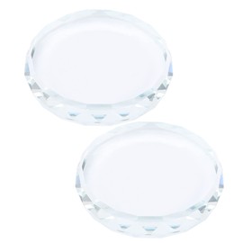 Nail Palette, 2pcs Nail Art Palettes Color Mix Toning Glass False Eyelashes Glue Hold Makeup Palette Nail Art Mixing Board Manicure Display Stand Nails Color Mixing Plates