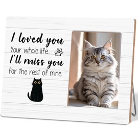 Cat Memorial Picture Frame,Pet Memorial Gifts for Cat Mom,Sympathy Gift for Loss of Cat,4x6 Cat Loss Sympathy Frame for Tabletop Display
