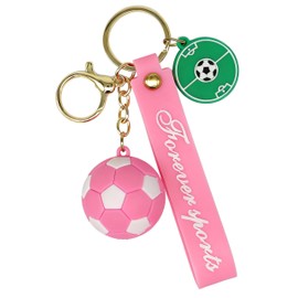 Moydolo Soccer Keychain Sports Ball Key Chain Football KeyRings Gift for Boys Girls Men Women