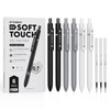 STAGEEK Black Gel Pens, 6Pcs Fine Point Smooth Writing Pens