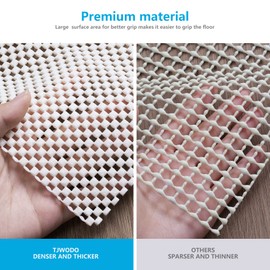 TJWODO Non Slip Area Rug Pads Non Skid Rug Gripper 5x8 Feet Extra Thick Pad Anti-Slip Carpet Rug Mats for Hardwood Surface Floors, Keep Rugs Safe and in Place (5 x 8 Ft)