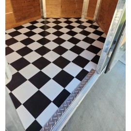 Achim Home Furnishings Black and White Vinyl Peel and Stick Tile Square 20 PK Luxury Flooring 12 X 12