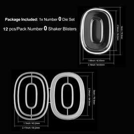 BAOFALI 13Pcs 3D Shaker Covers & Domes Die Set for Shaker Card Making, Puffy Covers, Handmade Crafts, Clear Pouch, Scrapbooking Tool