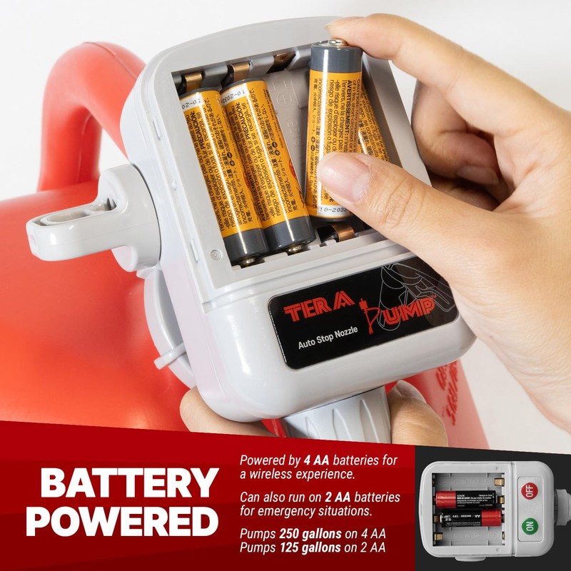 TERA PUMP Battery Powered Fuel Transfer Pump with On/Off Power