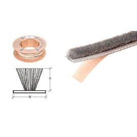 C.R. LAURENCE A71320C CRL Gray .270" Backing Width Adhesive Backed Windo-Pile - 100' Roll by C.R. LAURENCE