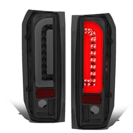 Auto Dynasty Pair Smoked 3D LED Bar Tail Brake Light Lamps Compatible with Ford F150/F250/F350/Bronco/F Super Duty Styleside 90-97