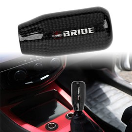 JDM Universal V5 Bride Black Real Carbon Fiber Car Gear Stick Shift Knob for MT Manual M12 M10 M8