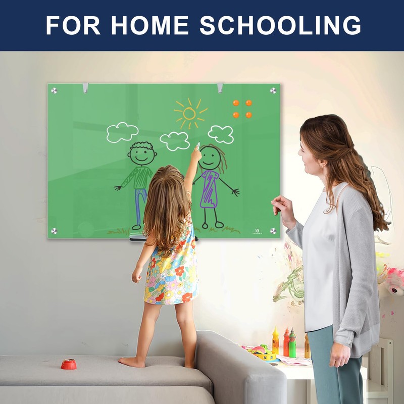 TSJ OFFICE Glass Dry-Erase Board - 36 x 24 Inches